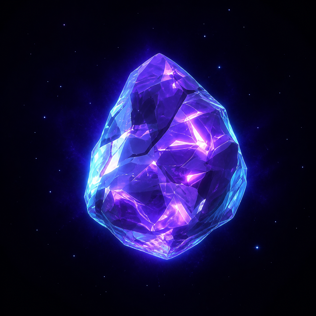 Luminous purple Celestial Synth crystal